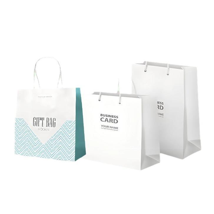 手提げ紙袋 レディース メンズ 厚手 ショッピングバッグ エコバッグ ギフトバッグ カスタマイズ可能(x100)