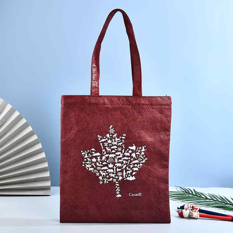 バッグ レディース 鞄 レトロ レッド デュポン紙 トートバッグ ウォッシャブル 防水 収納 エコバッグ(x100)