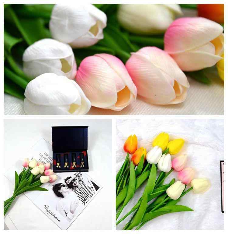 造花 インテリア雑貨 チューリップ 撮影小物 白 ピンク系