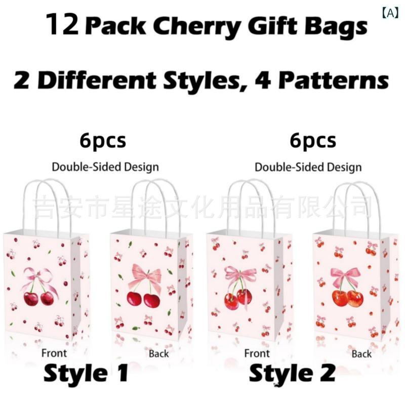 ギフトバッグ レディース パーティー 誕生日 結婚式 ベビーシャワー 贈り物 包装 平底 ピンク系 12個セット(x100)