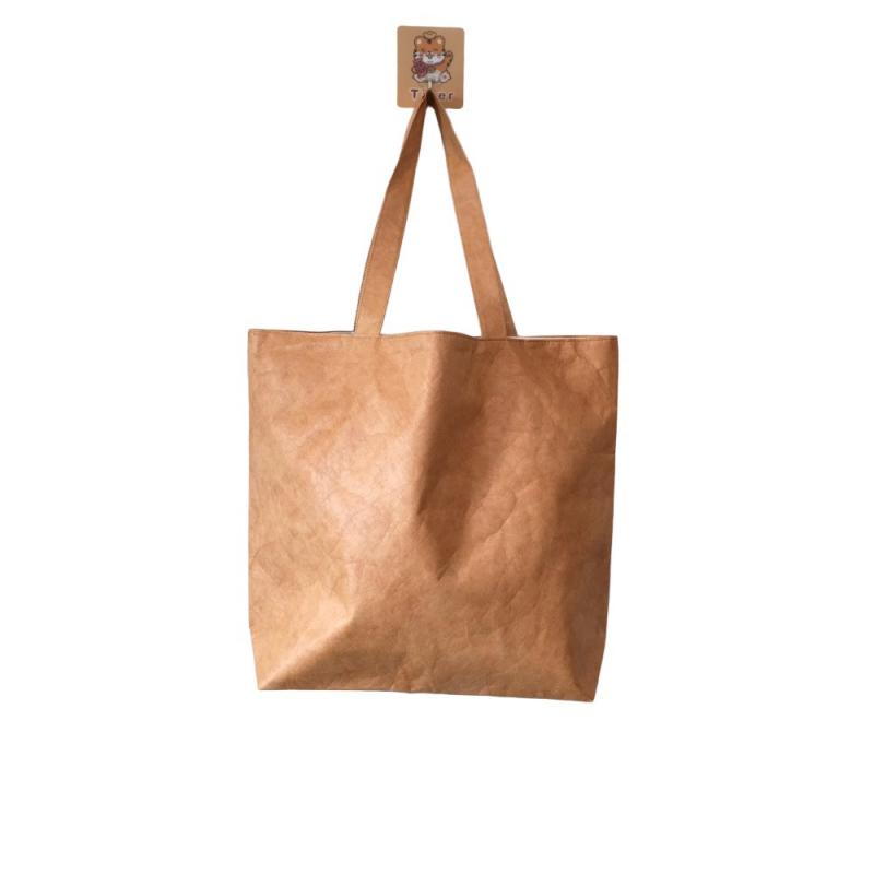 紙袋 手提げ袋 防水 杜邦紙袋 Kraft紙袋 ランドリーバッグ エコバッグ(x100)