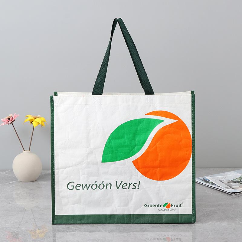 紙袋 レディース メンズ 兼用 ショッピングバッグ 買い物袋 トートバッグ エコバッグ 杜邦紙 ロゴプリント可能 ヴィンテージ レトロ アパレル(x100)