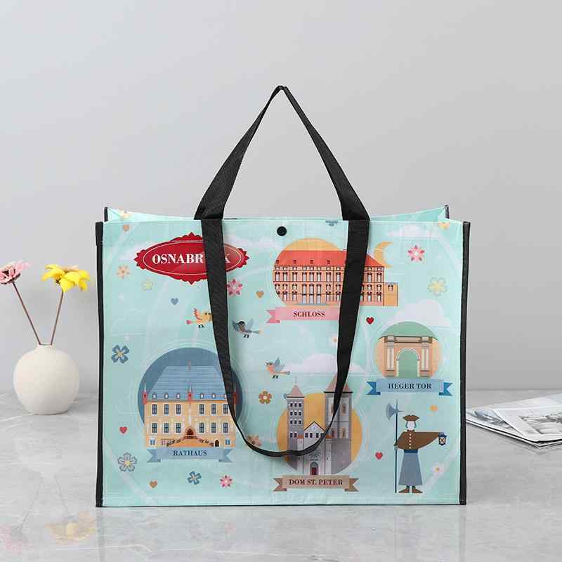 エコバッグ 特大 防水 麗新布 展示会 催事 ショッピングバッグ 手提げ袋 ランドリーバッグ 収納袋(x200)