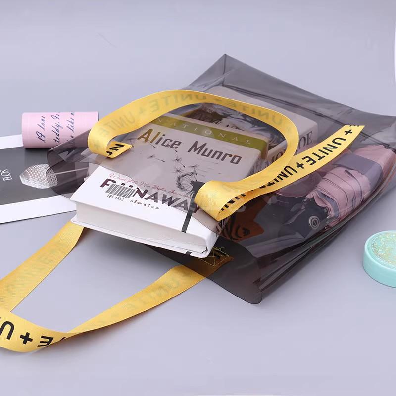 PVCバッグ レディース メンズ カラフル ショッピングバッグ レーザー ビーチバッグ 普段使い 手提げ袋(x100)