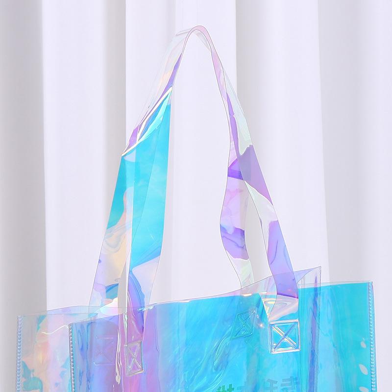 手提げ袋 レディース メンズ PVC レーザー加工 買い物袋 おしゃれリュックサック 日用品雑貨 収納袋 衣類 パッケージ(x100)