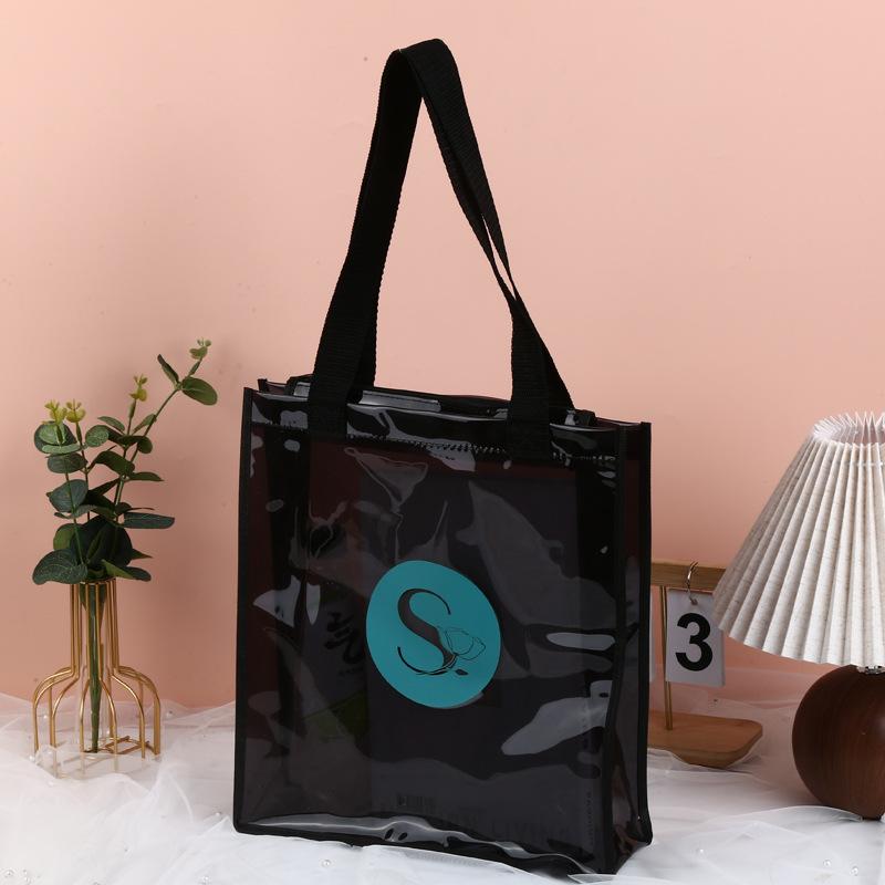 トートバッグ レディース 大容量 PVC 撥水 普段使い エコバッグ ハンドバッグ 豪華感 クリア 透明 おしゃれ かわいい(x200)