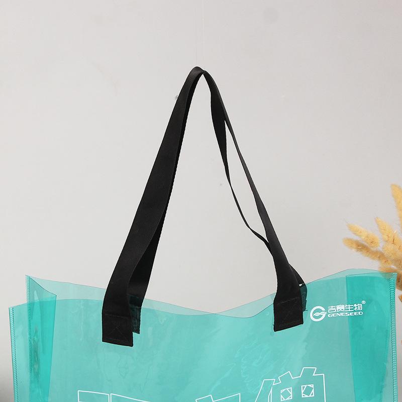 手提げ袋 レディース PVC カラー 広告 宣伝 スーパー 買い物袋 化粧品 包装袋 ロゴプリント可能(x100)