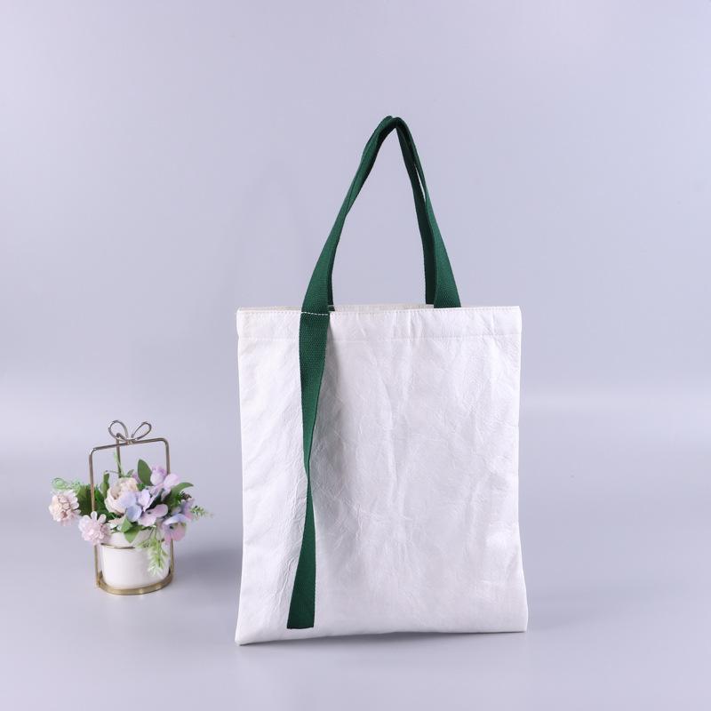 トートバッグ レディース メンズ 兼用 撥水 洗える クラフト紙 バッグ 買い物袋 エコバッグ 肩掛け 手提げ 大容量 軽量(x100)