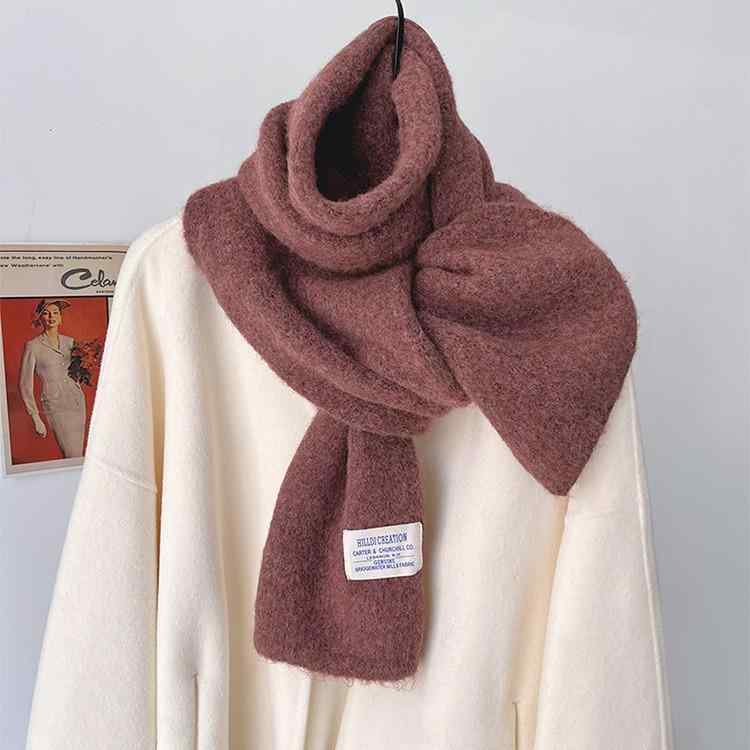 マフラー レディース メンズ 秋冬 保温 レトロ 配色 ストライプ柄 ニット スヌード(x2)