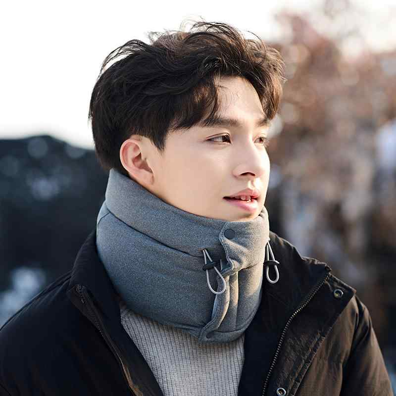 ネックウォーマー 男性用 秋冬 防寒 保温 防風 無地 普段使い バイク 自転車 深グレー 浅グレー 黒