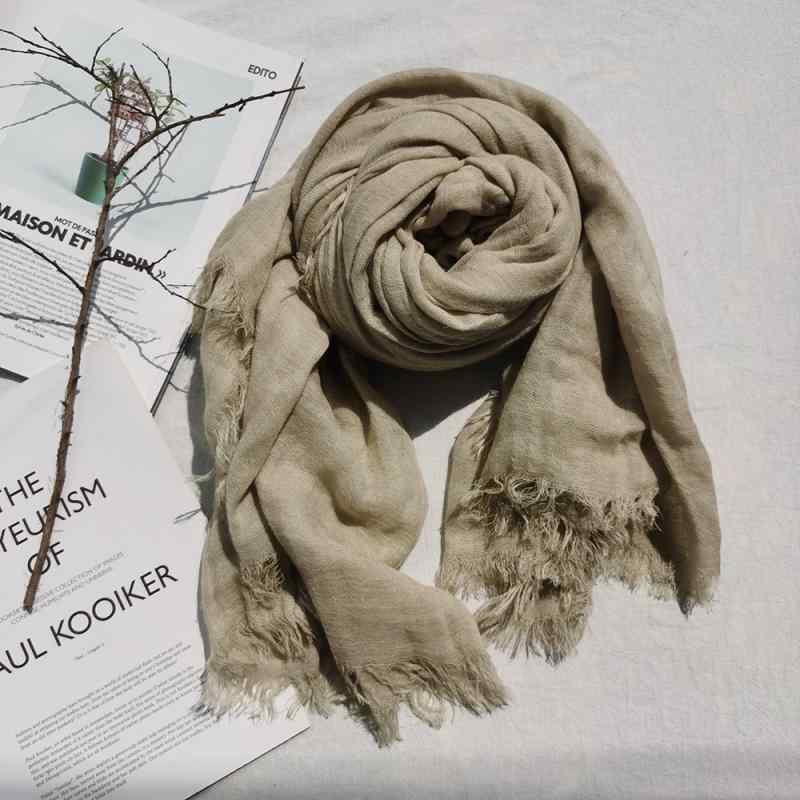 ストール マフラー レディース メンズ 秋冬 羊毛 ウール 自然シワ加工 あったか 200cm×100cm グレー デ..