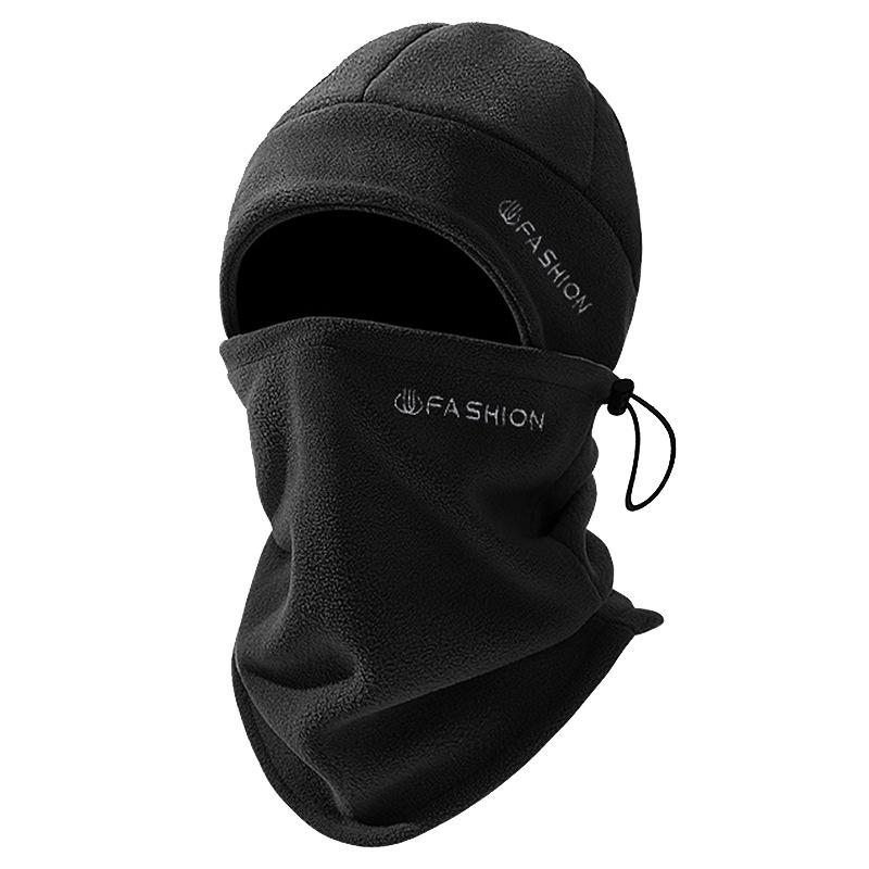 ネックウォーマー 男性用 バイク 帽子 秋冬 防風 防寒 裏起毛 厚手 保温 伸縮性 グレー 黒 紺