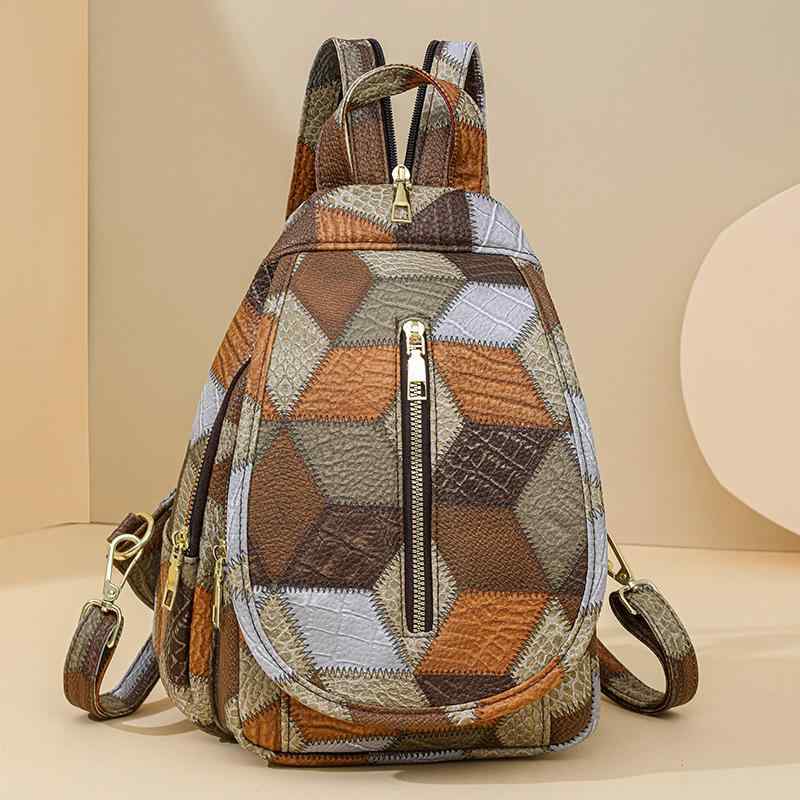 ボディバッグ レディース 鞄 ソフトPUレザー 切り替え 配色 大容量 ワンショルダー 斜めがけ ウエストバッグ