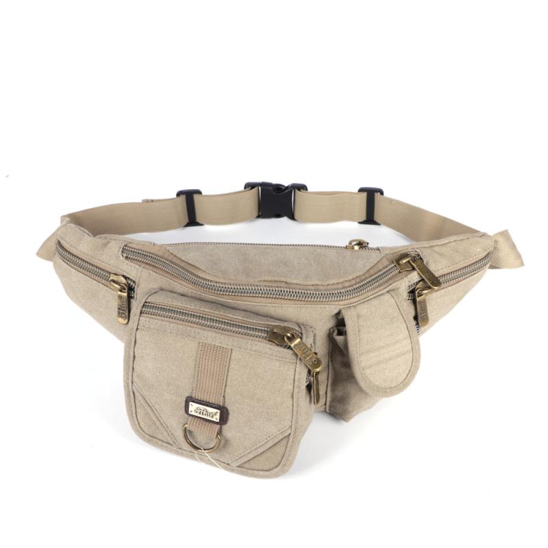 楽天リモコンタウンエコ 楽天市場店ウエストバッグ 男性用 アウトドア 運動用 帆布 防水 カーキ 普段使い（x100）