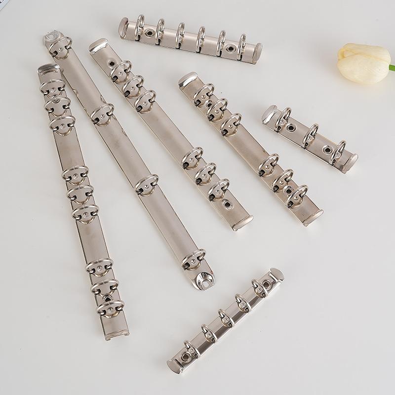 バインダー レディース メンズ A4 A5 B5 6穴 式 手帳 ファイル シルバー メタル 綴じ具 リング 金具(x10)
