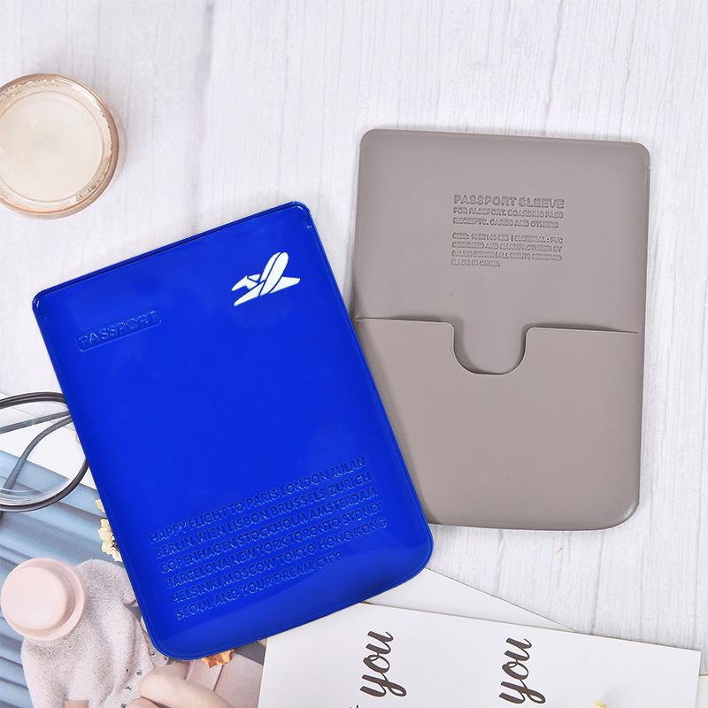 パスポートケース レディース メンズ 多機能 PVC レザー 護照ケース チケットホルダー カード入れ ブルー ブラック オレンジ 橙色 ピンク(x3)