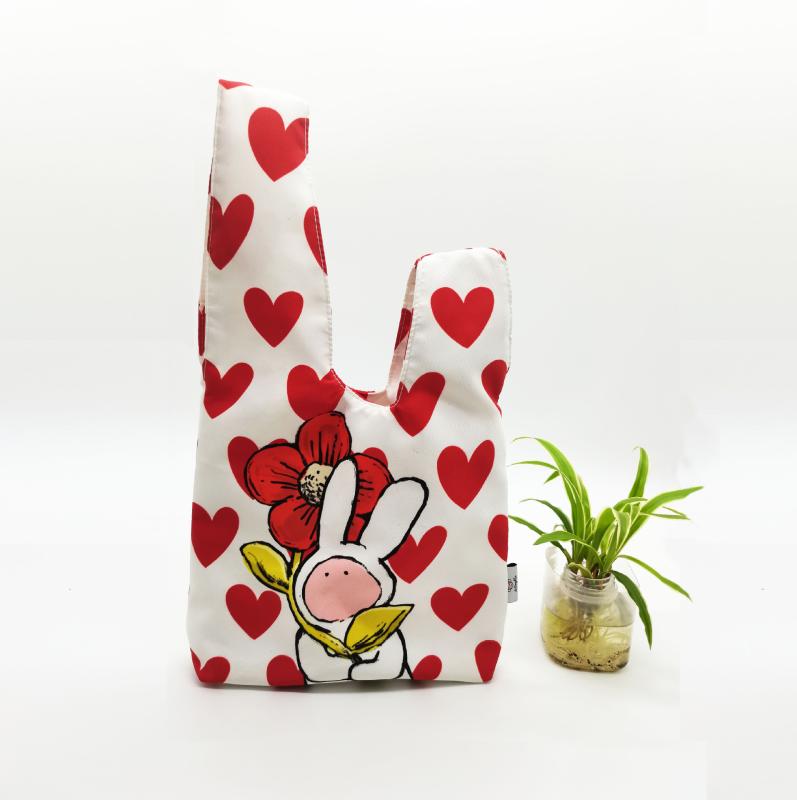 トートバッグ レディース カートゥーン プリント キャンバス 手提げ袋 エコバッグ ショッピングバッグ サブバッグ 24 24 4cm ホワイト ポリエステル(...