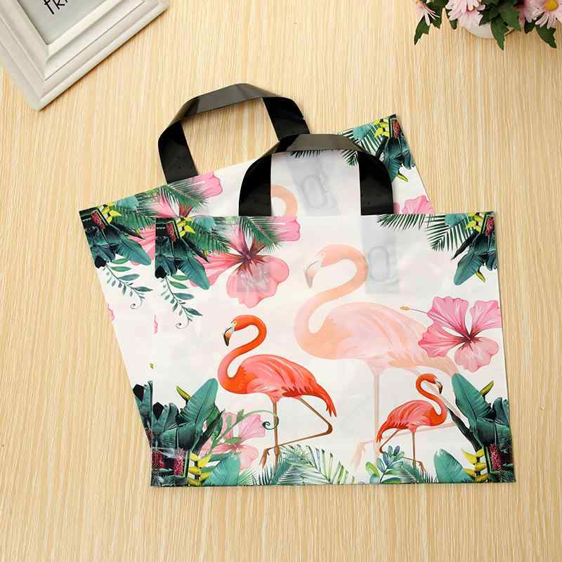 袋 柄 ギフト袋 手提げ袋 ショッピングバッグ 包装袋 ピンク ブルー キツネ カートゥーン 花柄 海報 シ..