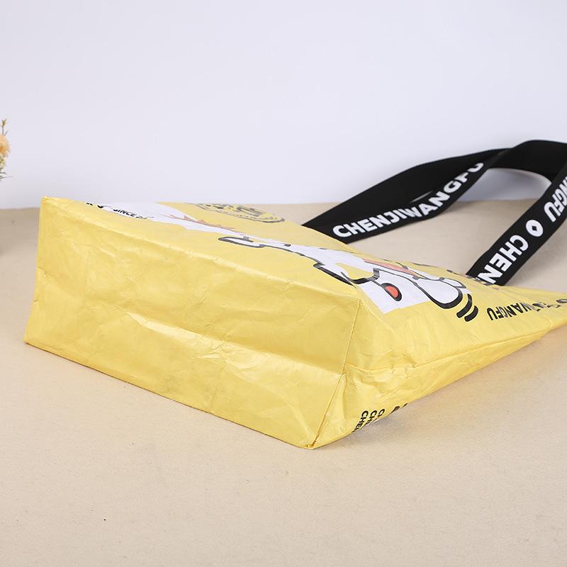 紙袋 手提げ袋 ギフト ショッピングバッグ デュポン紙 クラフト紙 UVプリント ロゴ入れ可能 包装袋 販促品(x50)