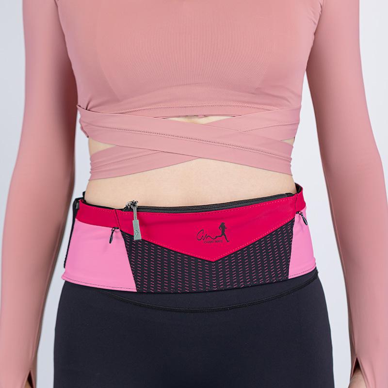 スポーツ用ウエストポーチ 男女兼用 ランニング ジョギング 運動用ベルト 軽量 撥水 伸縮性 ポリエステ..