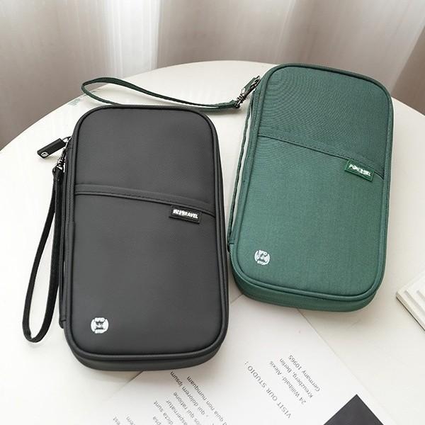 パスポートケース レディース メンズ カードケース 大容量 防水 旅行 持ち運び 収納 整理 黒 緑 青 グレー