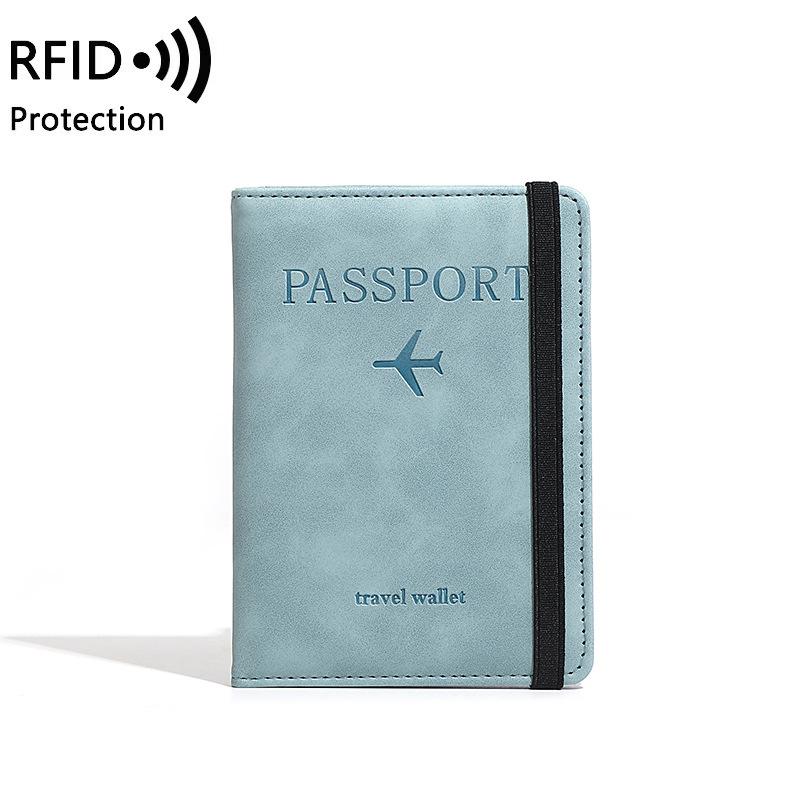 パスポートケース レディース メンズ PUレザー スキミング防止 RFID トラベルウォレット カード収納 無地 シンプル かわいい 男女兼用