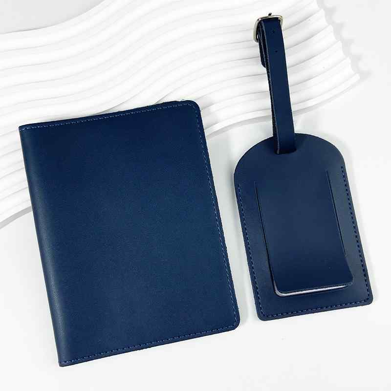パスポートケース メンズ レディース 革 パスポートカバー ラゲッジタグ セット 牛革 ブラック 黒 キャメル 茶色 ネイビー 無地 旅行 トラベル