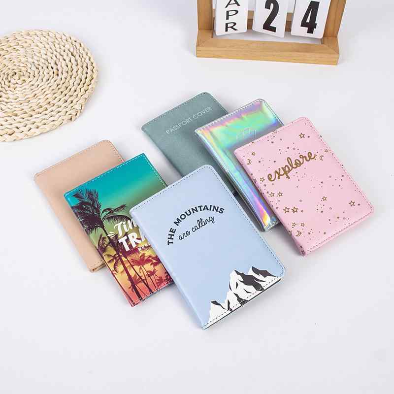 パスポートケース & ラゲッジタグ セット RFID スキミング防止 PUレザー 男女兼用 無地 防水(x99)