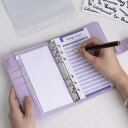 手帳 レディース A6サイズ マカロンカラー バインダー式 বাজেটプランナー スケジュール帳 か...