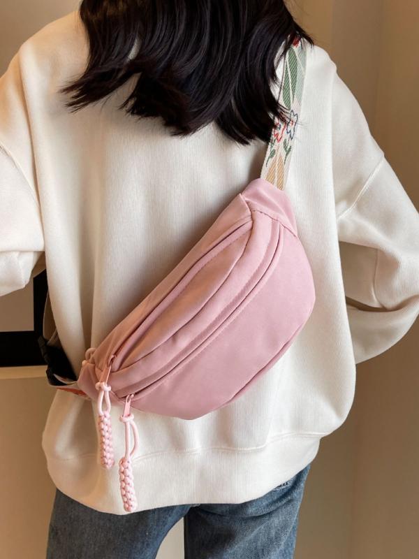 キャンバス バッグ レディース 年 ショルダーバッグ ウエストバッグ 大容量 無地 ブラック ベージュ グリーン ピンク系 普段使い 通勤 スポーツ 帆布 鞄