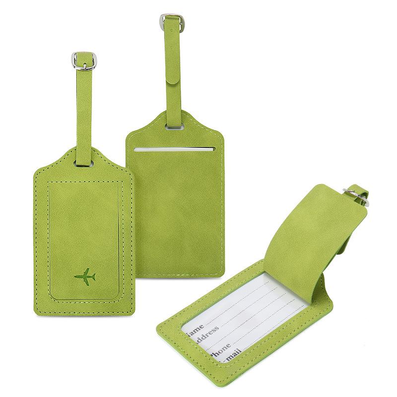 パスポートケース & ラゲッジタグ セット PUレザー 男女兼用 軽量 耐摩耗 盗難防止 パスポートカバー IDカードホルダー 旅行用品 ブラック レッド グレ...