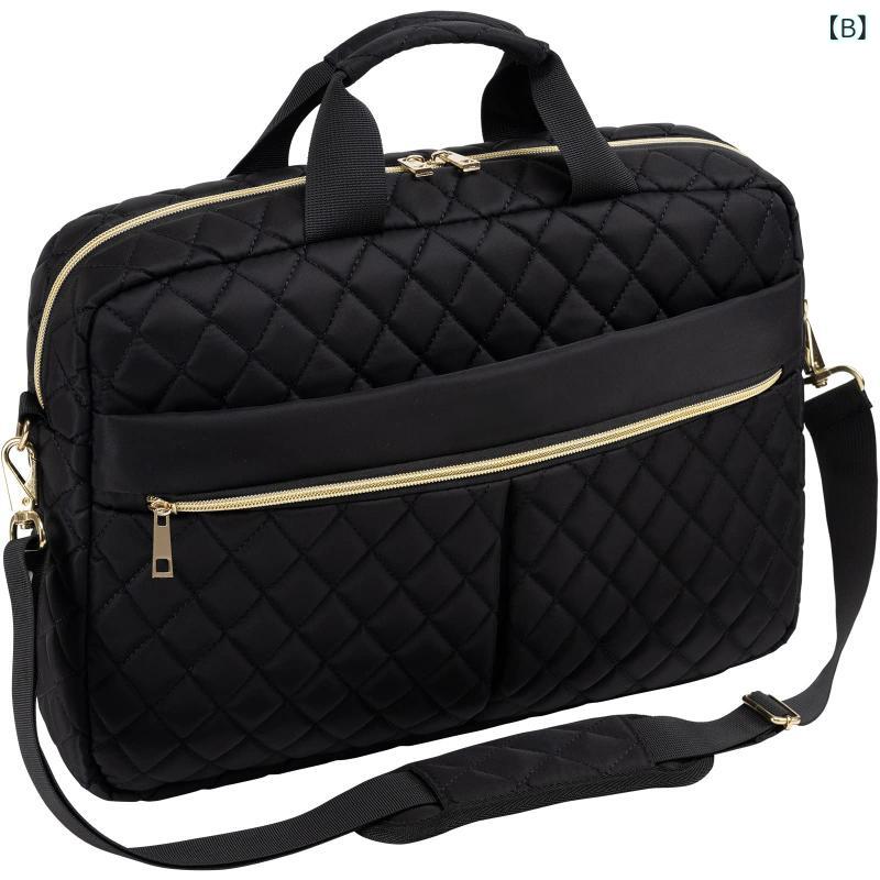 リモコンタウンエコ 楽天市場店のパソコンバッグ レディース ビジネスバッグ 手提げ 鞄 防水 15インチ 格子柄 ピンク系 ブラック ポリエステル｜アングル3