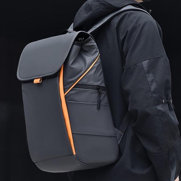 リュックサック メンズ レディース 大容量 ビジネス 通勤 通学 軽量 撥水 15インチ PC収納可能 旅行 デイパック バックパック オックスフォード布 無地 アーチ型ショルダーベルト 黒 ブラック グレー ブルー(x2)(4)