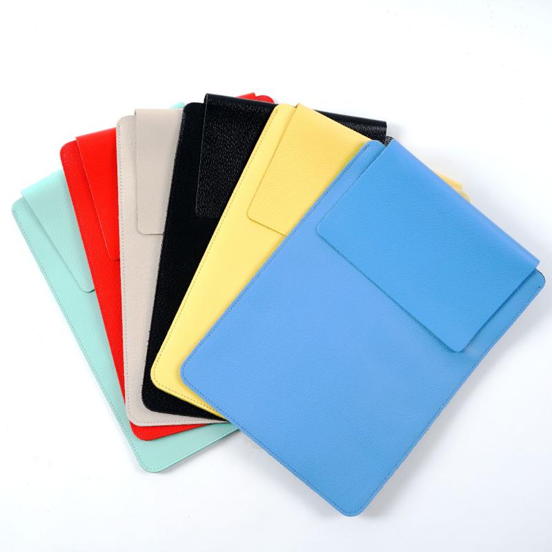 PCケース MacBook 13インチ 革 牛革 12インチ インナーケース カバー 黄色 赤 青 黒 グレー 緑