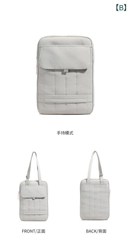 リモコンタウンエコ 楽天市場店のトートバッグ レディース ショルダーバッグ 15インチ PCバッグ 15型 iPad 保護 撥水 ナイロン 大容量 通勤 無地 黒 ブラック グレー ピンク グリーン｜アングル3