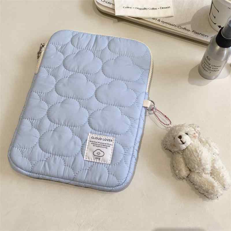 タブレットケース iPad タブレット バッグ 軽量 収納ケース 豪華感 コットン 14インチ パソコンケース ..