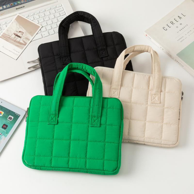 パソコンバッグ レディース メンズ ポリエステル 11インチ 13インチ 15インチ 手提げ スクエア 無地 シンプル 通勤 通学 携帯 撥水(x3)