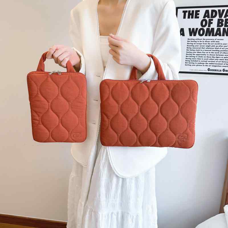 PCバッグ iPadproケース ノートパソコン 保護ケース 12インチ 軽量 米白 パープル イエロー レンガ色 ..