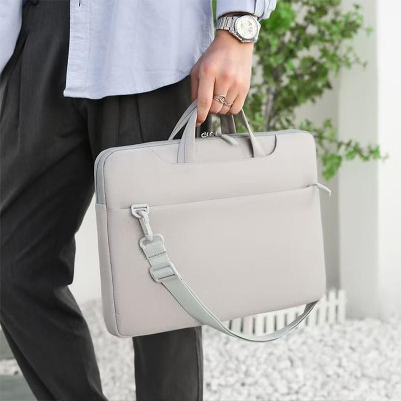 パソコンバッグ 16インチ 男性用 女性用 兼用 PCバッグ 撥水 汚れ防止 A4ファイル対応 大容量 携帯可能 ハンドバッグ オックスフォード布 無地 シンプル ライトグレー ブラック ピンク ブルー
