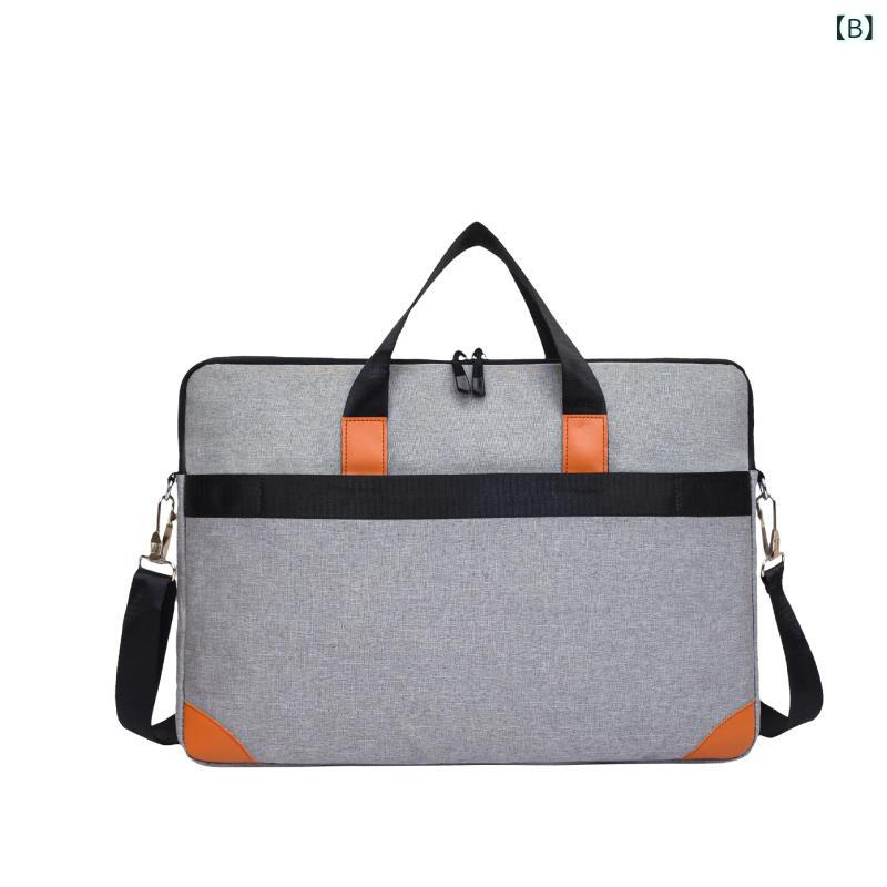 リモコンタウンエコ 楽天市場店のパソコンバッグ ショルダーバッグ 13インチ 14インチ 15インチ 16インチ 男女兼用 オックスフォード 無地 切り替え 深灰 浅灰 ピンク ブルー 紫 深ブルー ブラック(x2)｜アングル3