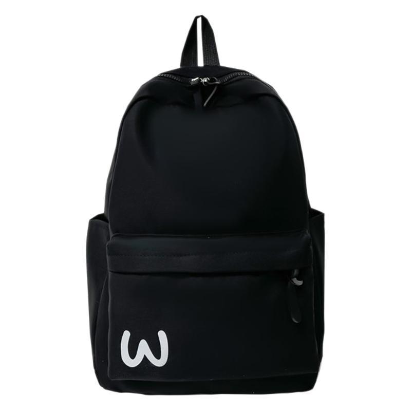 リュック レディース 中学生 高校生 スクールバッグ 配色 バックパック 大学生 ナイロン 軽量 塾 通学 遠足 旅行 かわいい 学院風 ブラック ピンク系 イエロー(x2)(4)