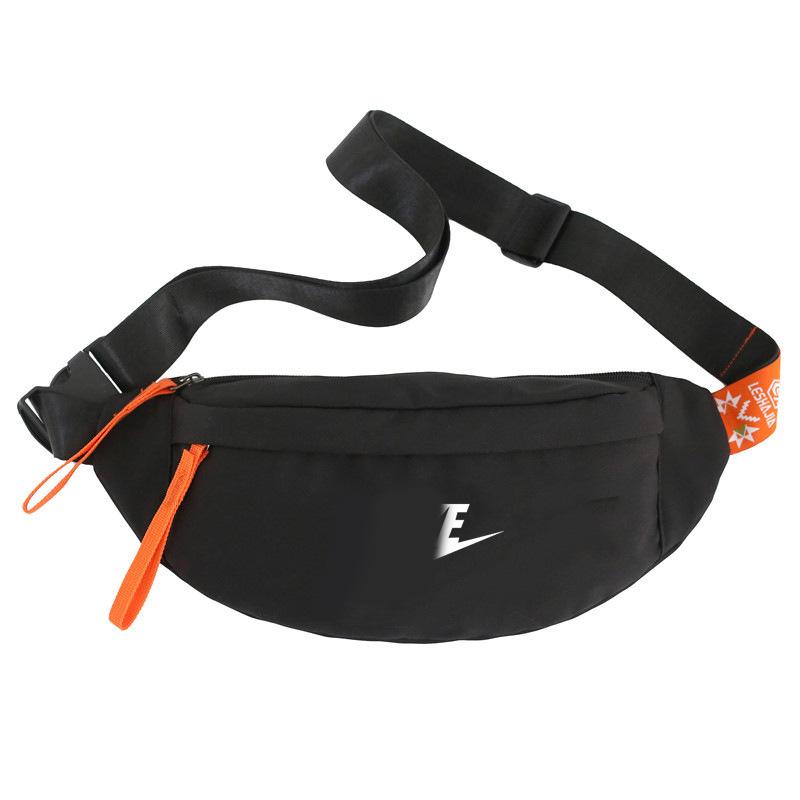 ウエストバッグ ユニセックス 男女兼用 撥水 ナイロン スポーツ アウトドア スマホポーチ ロゴプリント ブラック ホワイト イエロー グリーン