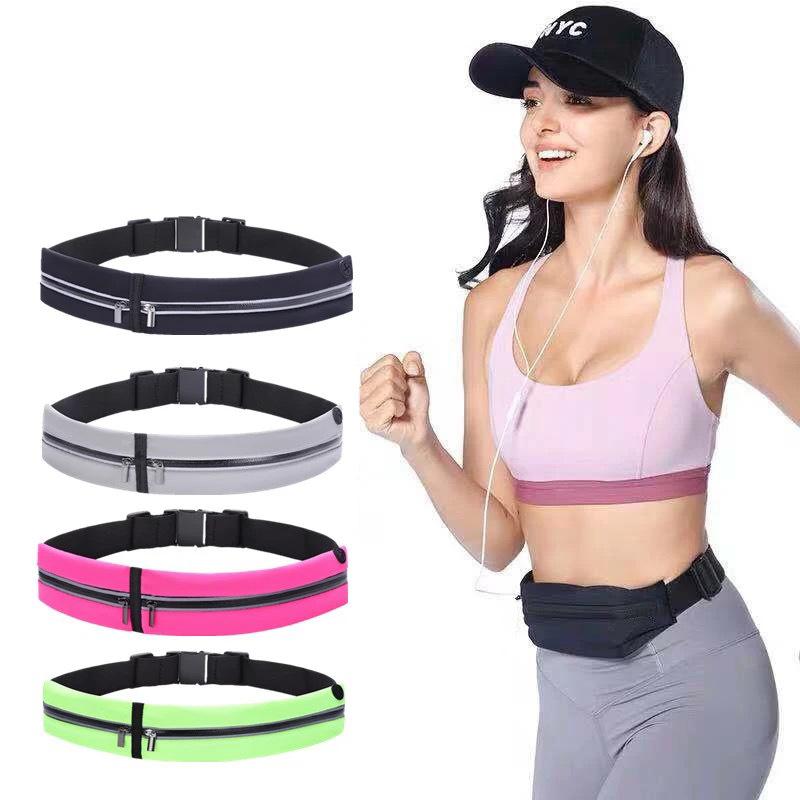 スポーツ用ウエストポーチ ランニング用 スマホ用 男女兼用 多機能 アウトドア 防水 薄型 ウエストバッ..