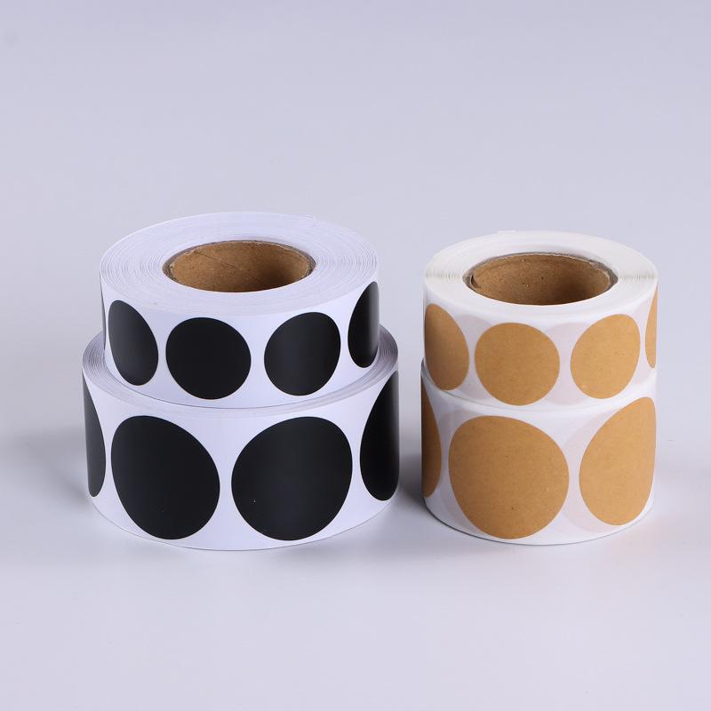 ラベルシール 牛皮紙 食品 調味料 DIY 装飾 円形 無地 名前 宛名 メモ