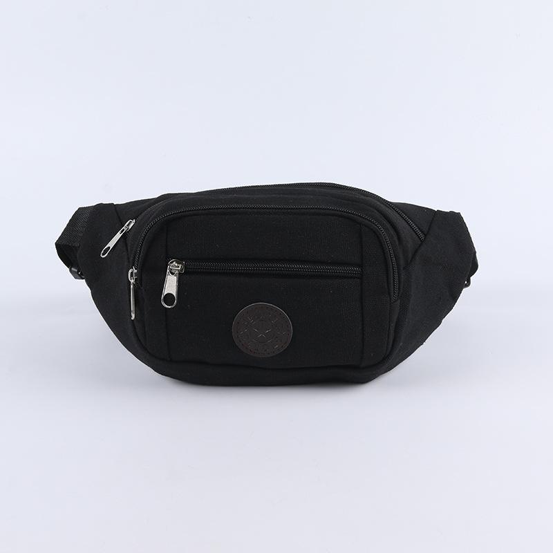 ウエストバッグ 男性用 帆布 スポーツ ランニング バッグ 多ポケット スマホ 作業用 アウトドア ブラッ..