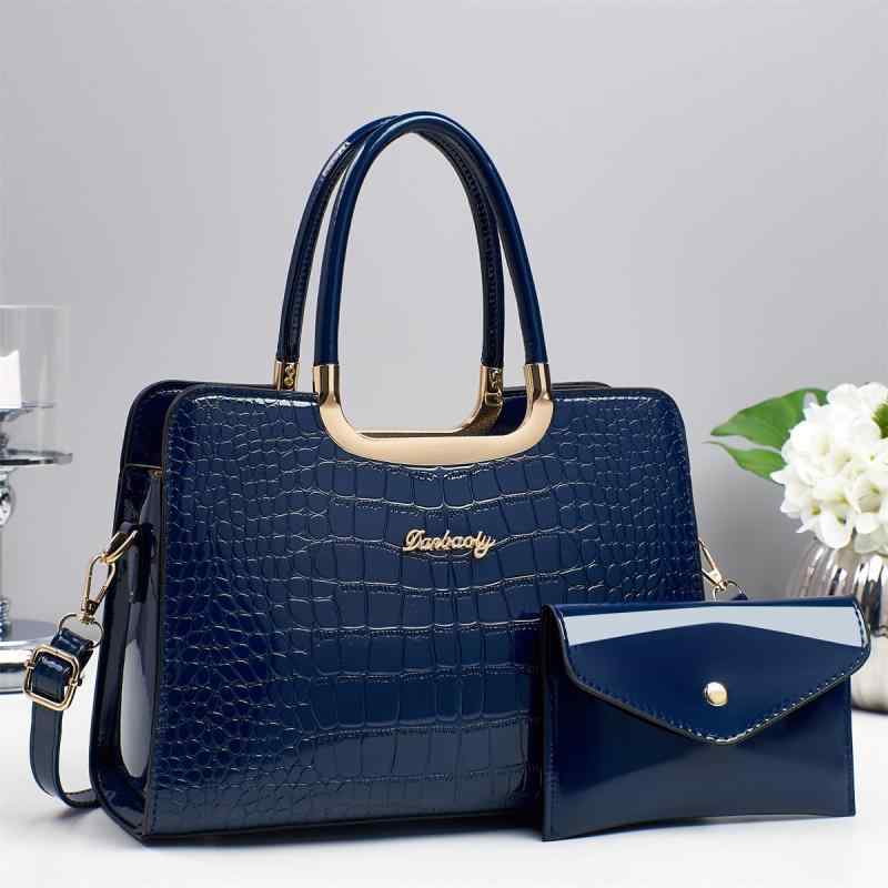 トートバッグ レディース ワニ柄 親子バッグ パテントレザー 斜めがけバッグ 大容量 通勤 フォーマル ..