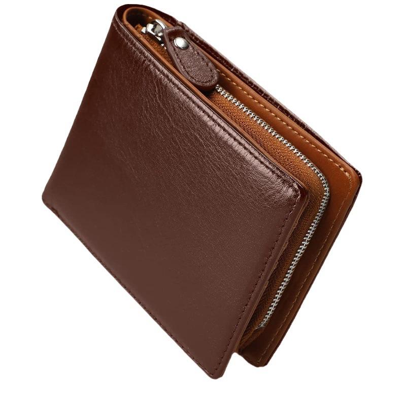 財布 メンズ 男性用 革 レザー 二つ折り財布 カードケース コインケース付き コンパクト 携帯 多機能 ..