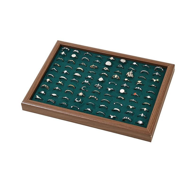 指輪 収納ケース 90個 大容量 木製 リング ピアス イヤリング ディスプレイ ベージュ グレー グリーン