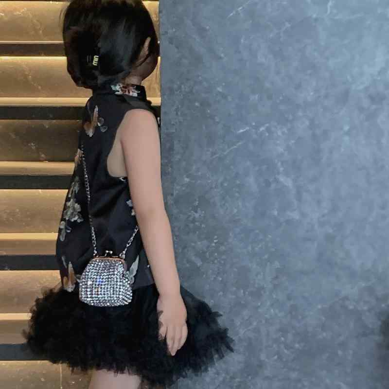 子供用バッグ 秋冬 キラキラ ラインストーン ミニバッグ ショルダーバッグ ポシェット がま口 PU 耐摩..