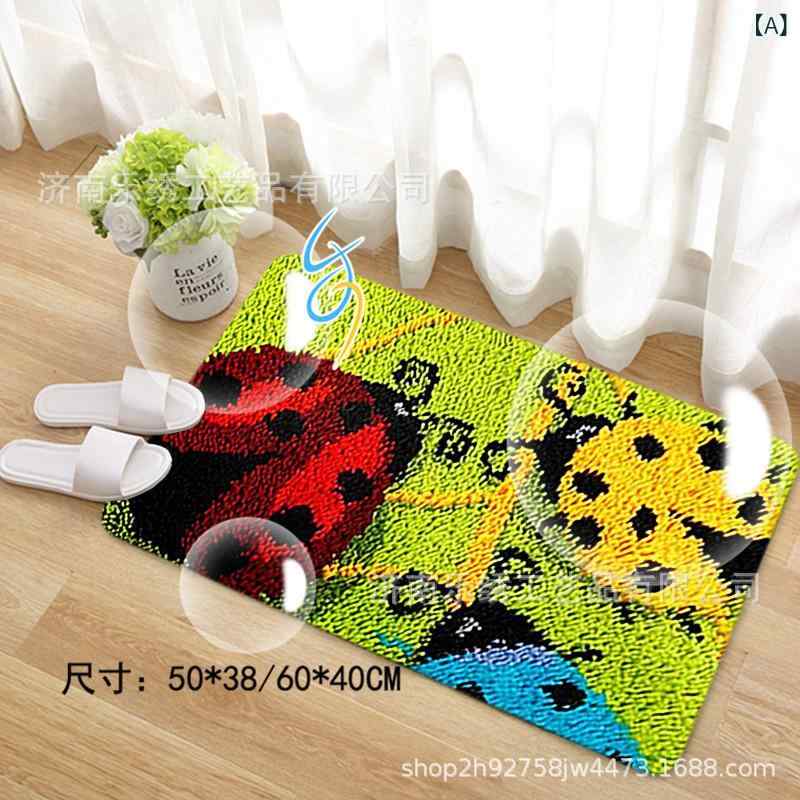 マット DIY手芸 刺繍キット カーペット 玄関マット 足ふきマット 室内 ポリエステル繊維 手洗い可能 洗..